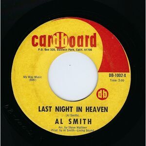 Al Smith "Last Night In Heaven / Back To Providence" 45 RPM 1960s